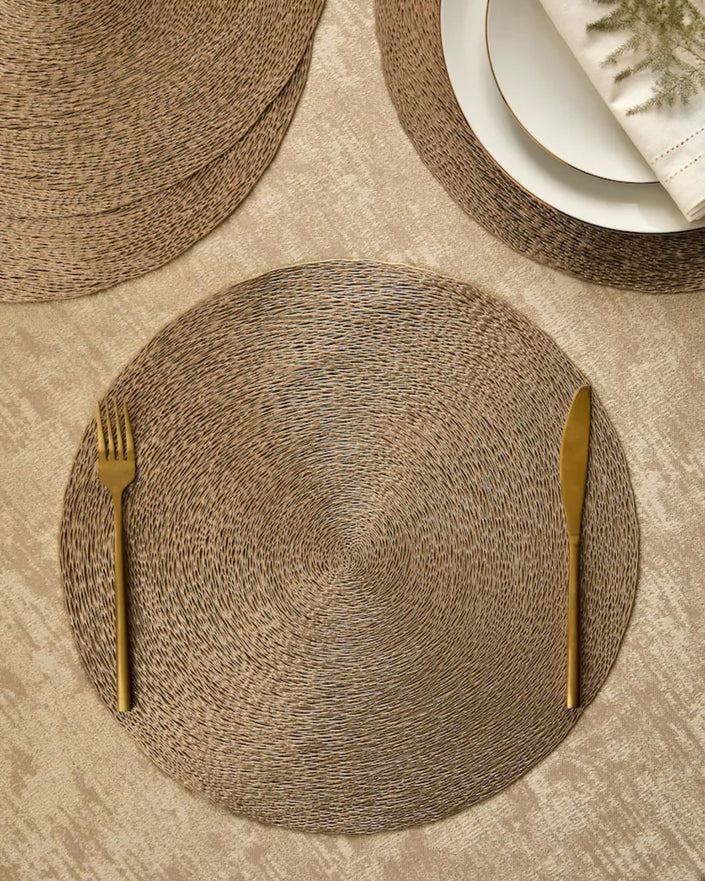 Gold Wipe Clean PVC Placemats Set of 4 or 8