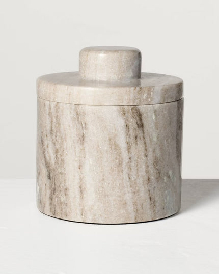 Marble Butter Keeper Warm Gray