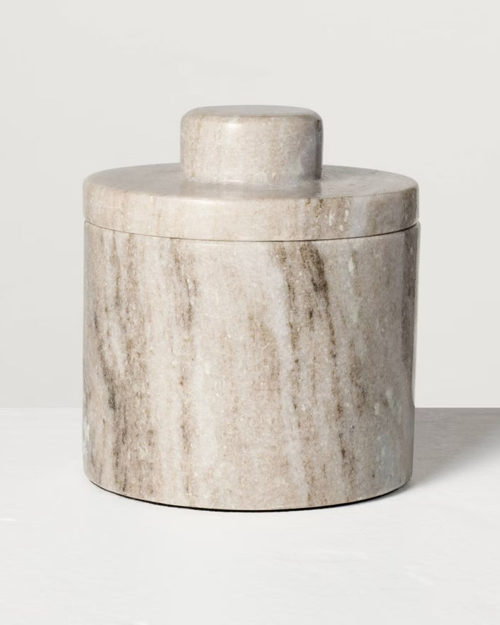 Marble Butter Keeper Warm Gray