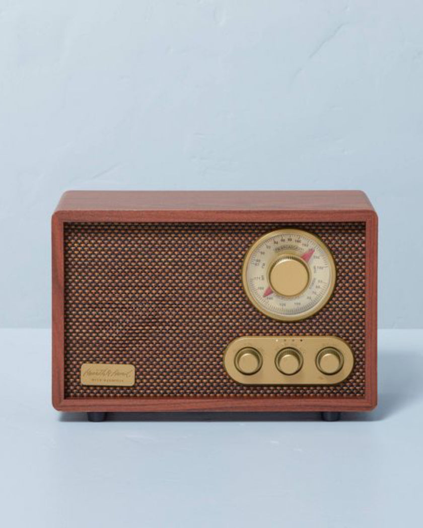 Portable AM/FM Bluetooth Radio Tonal Brown
