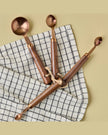 Walnut and Copper Measuring Spoons