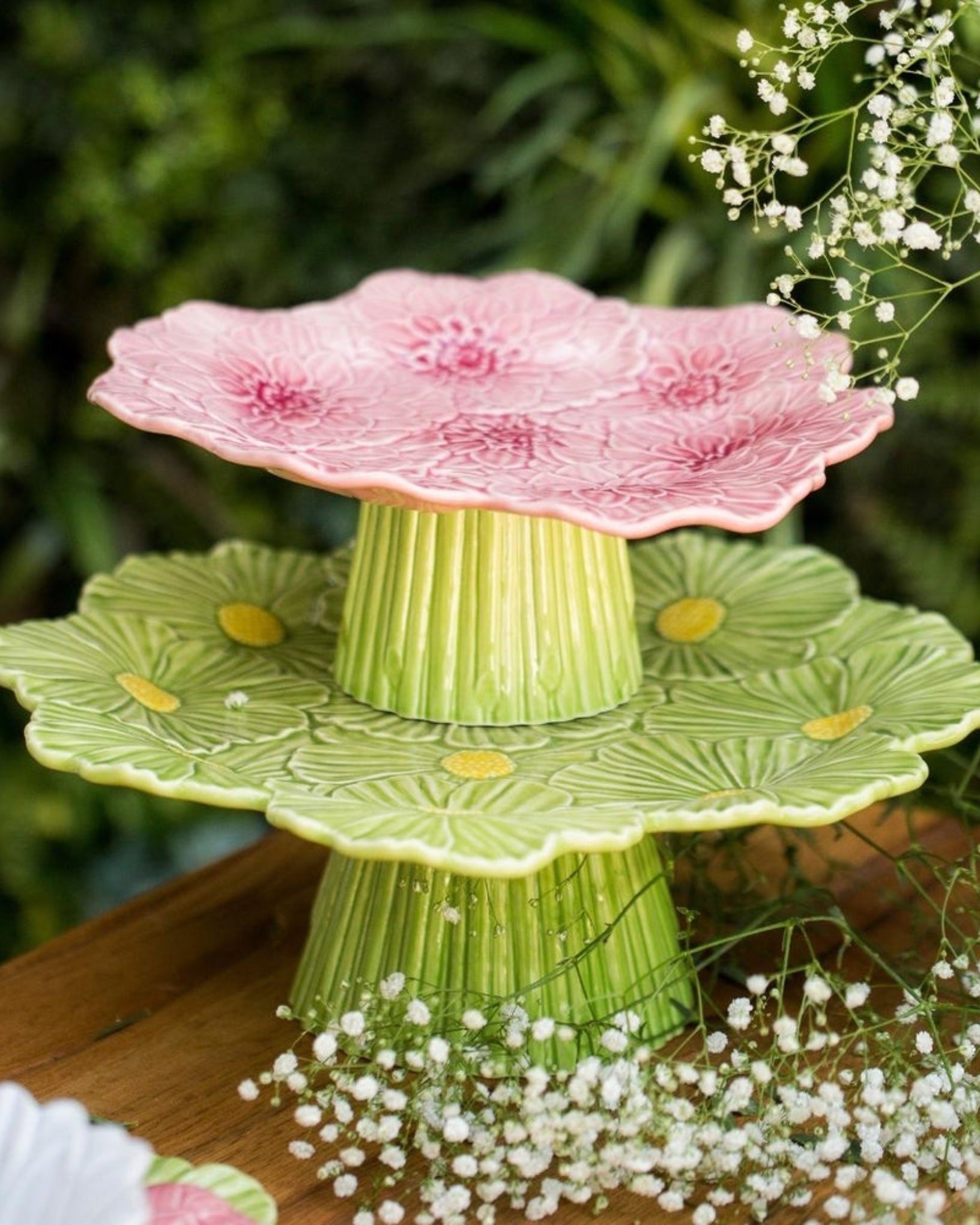 Maria Flor Small 28cm Dahlia Cake Stand