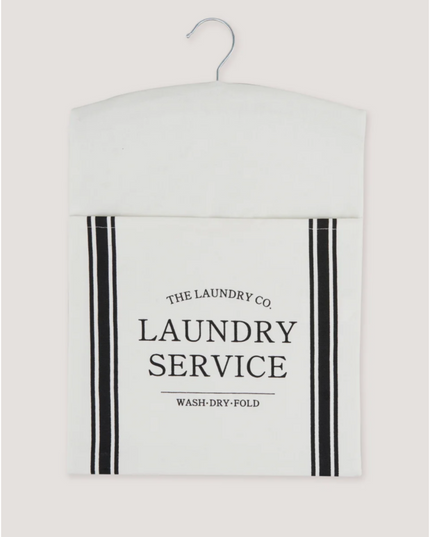 The Laundry Co. White Peg Bag with Hook