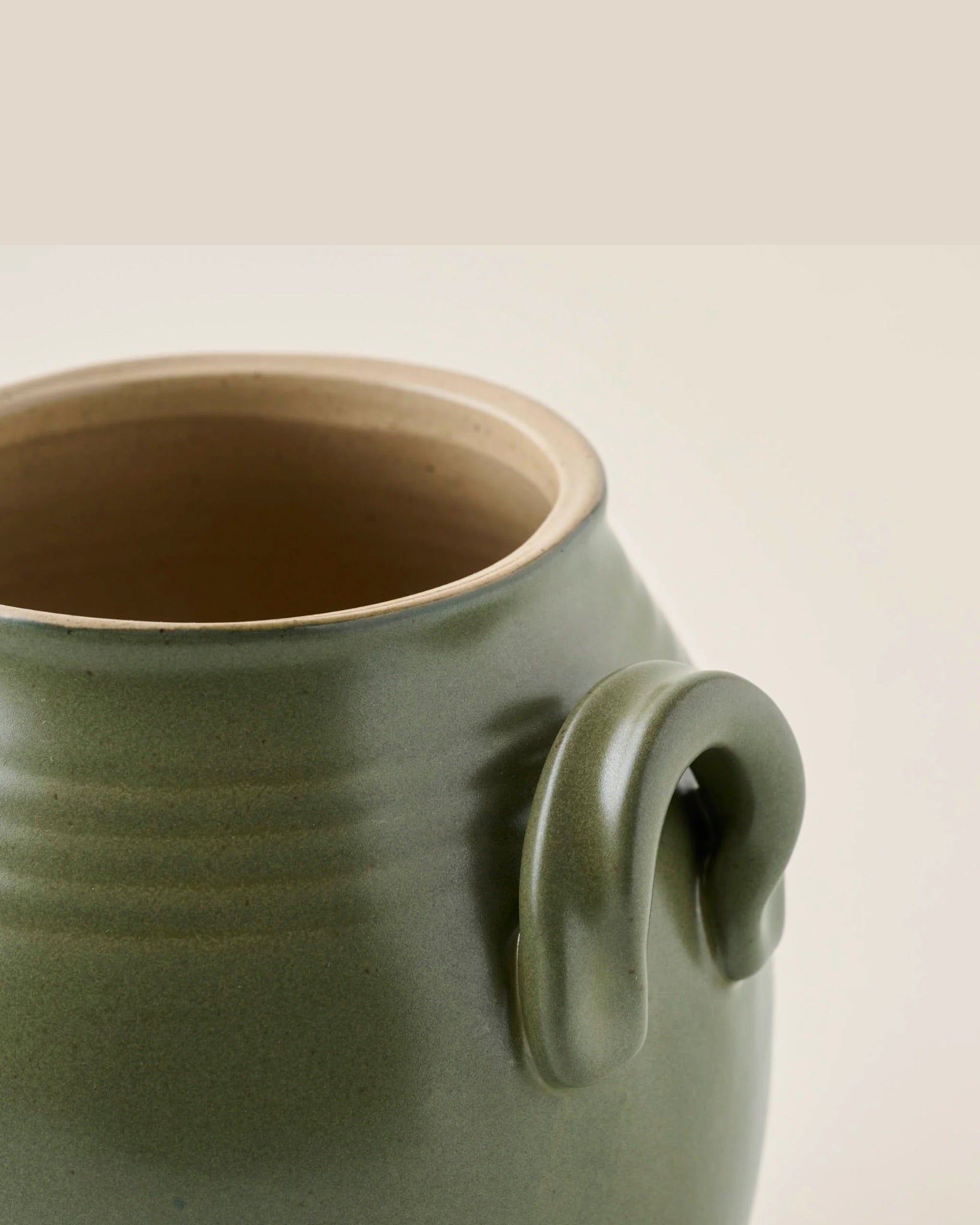 Vintage-Inspired Sage Green Utensil Crock