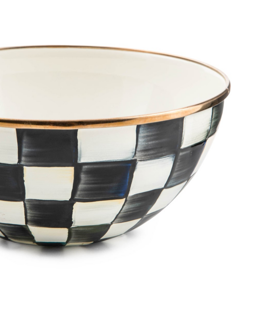 Courtly Check Small Enamel Everyday Bowl