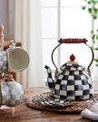 Courtly Check Enamel Tea Kettle