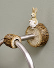 Bear and Bunny Natural Woodland Spa Towel Ring