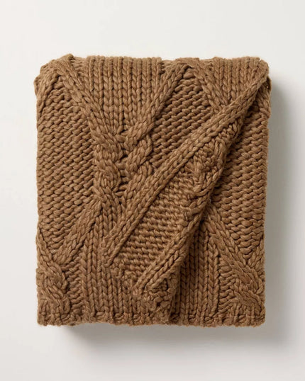 Cable Knit Throw Blanket