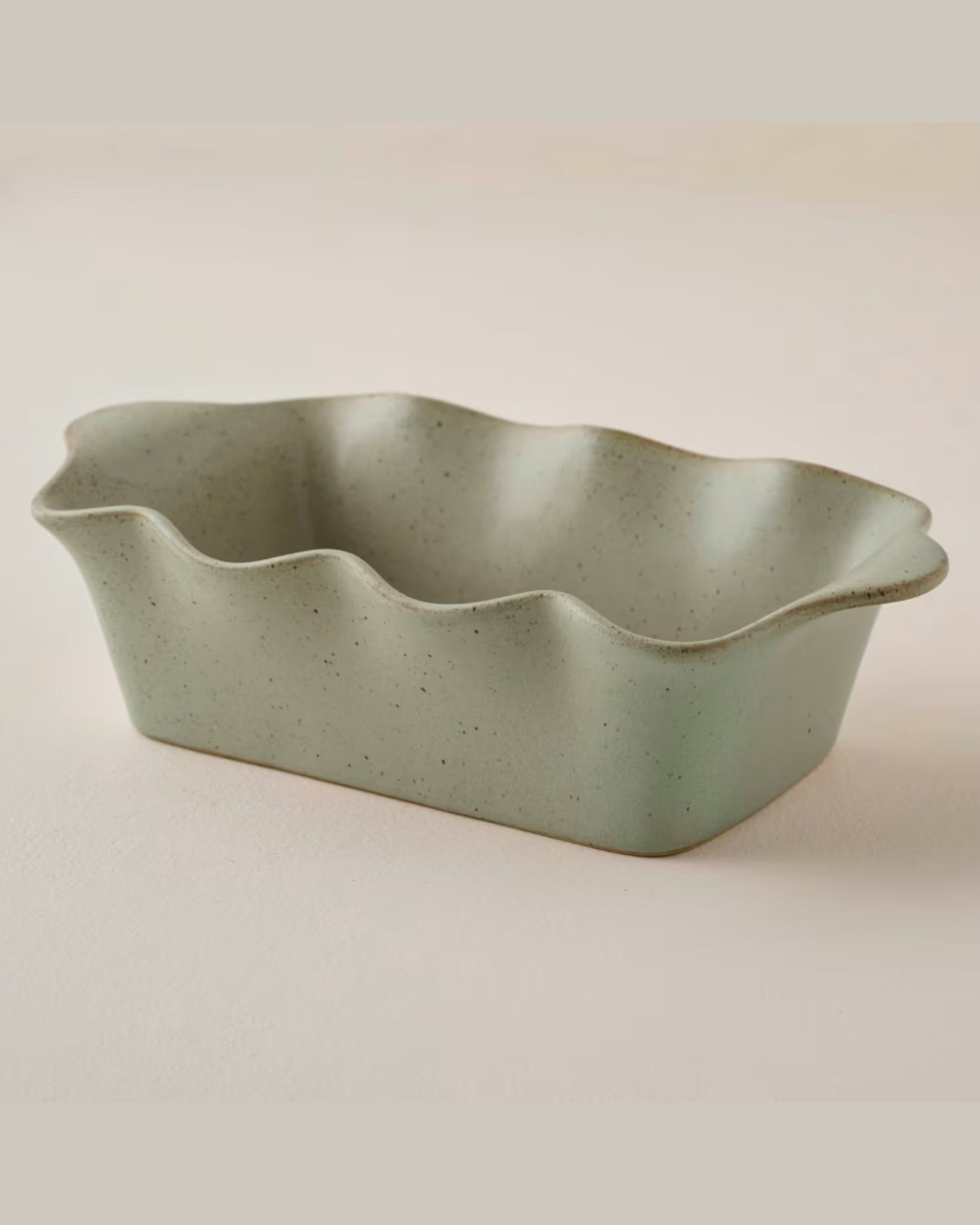 Loden Green Scalloped Loaf Pan