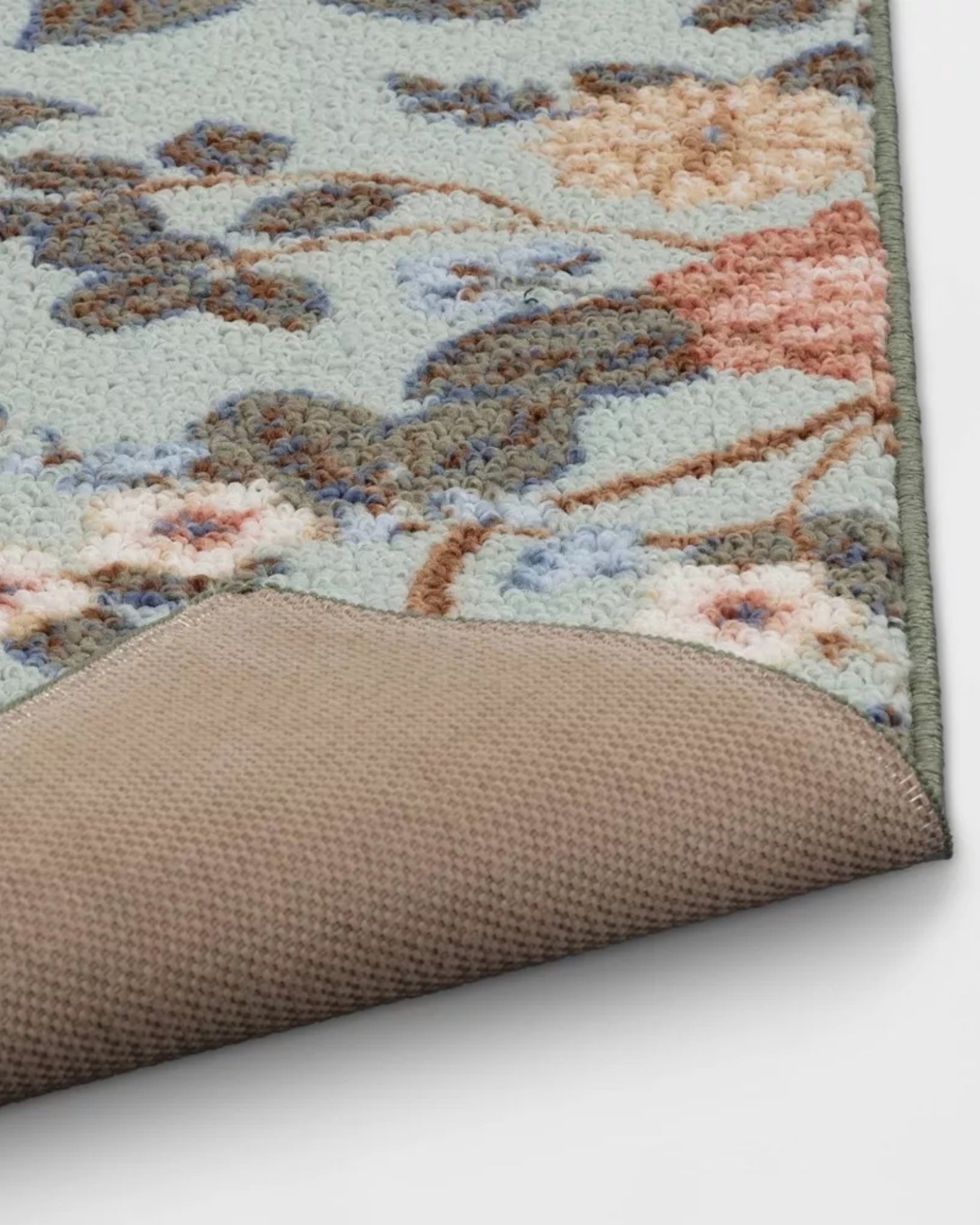 Floral Washable Accent Rug Floormat