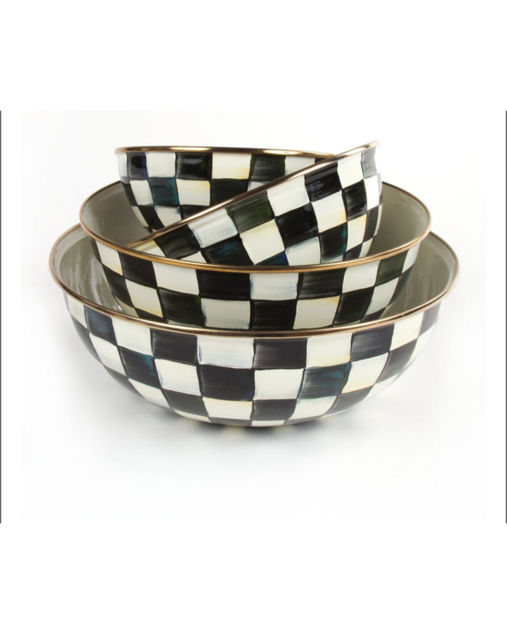 Courtly Check Small Enamel Everyday Bowl