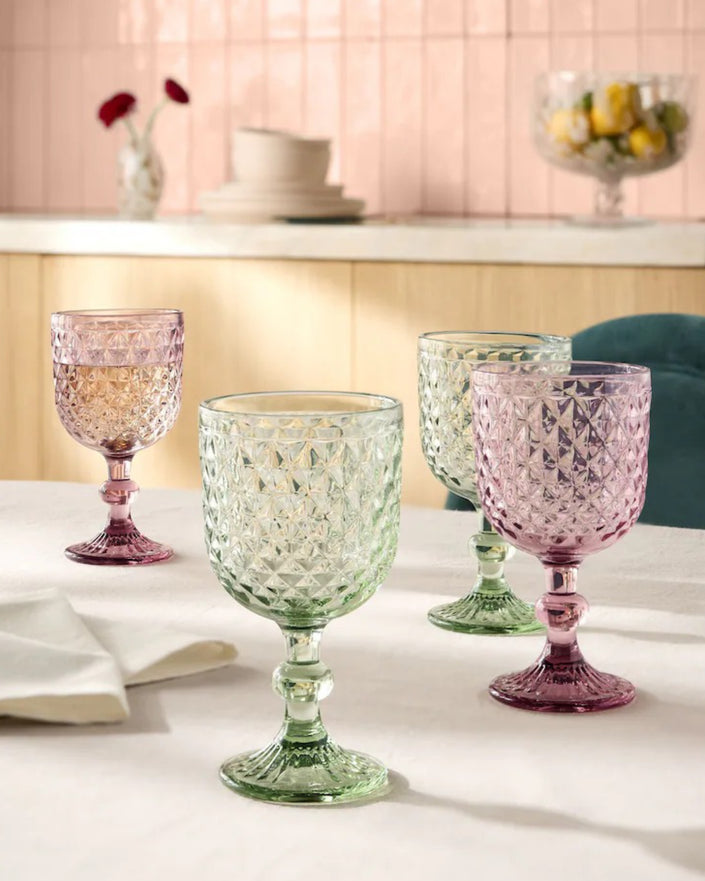 Set of 4 Luxury Cassandra Tall Glass