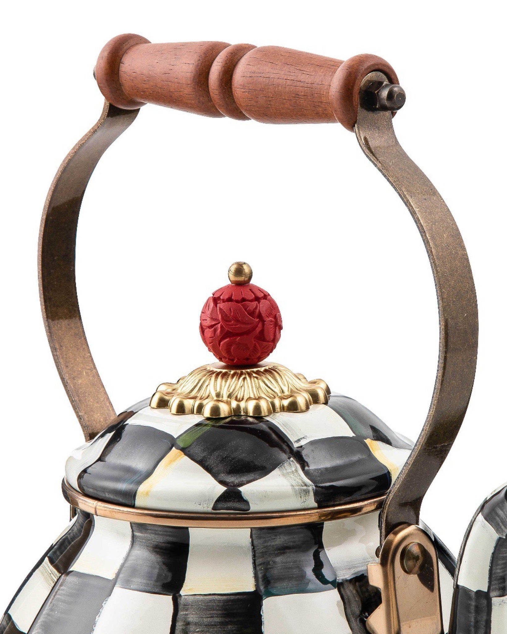 Courtly Check Enamel Tea Kettle