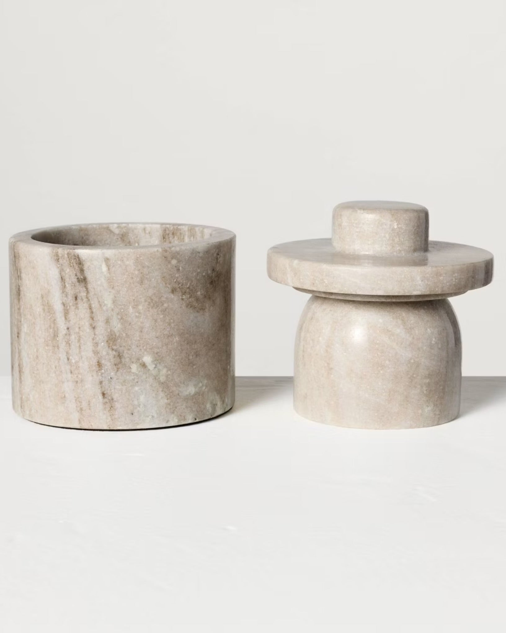 Marble Butter Keeper Warm Gray