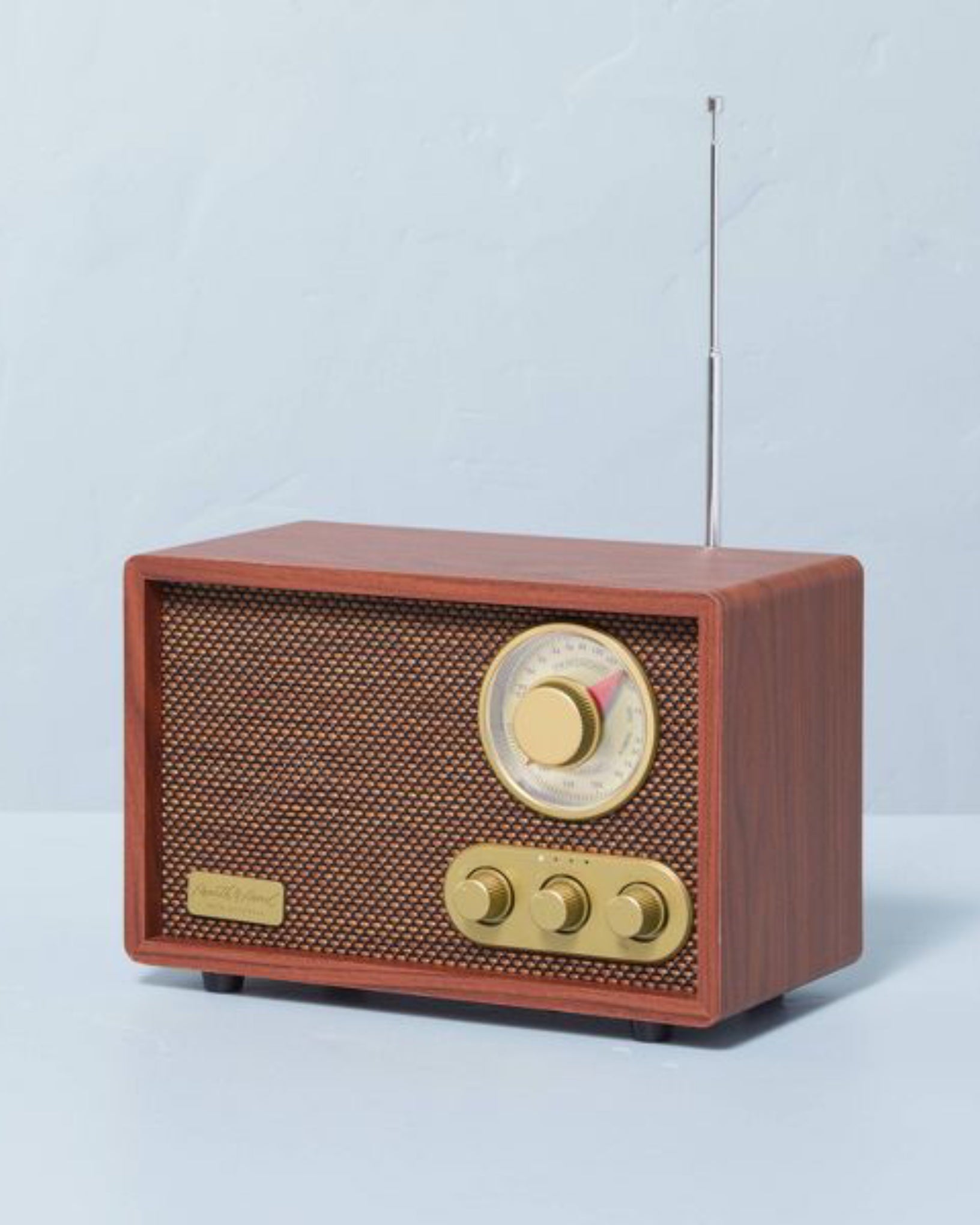 Portable AM/FM Bluetooth Radio Tonal Brown