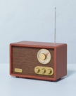 Portable AM/FM Bluetooth Radio Tonal Brown