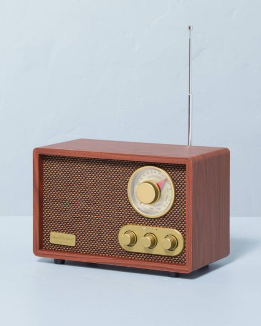 Portable AM/FM Bluetooth Radio Tonal Brown