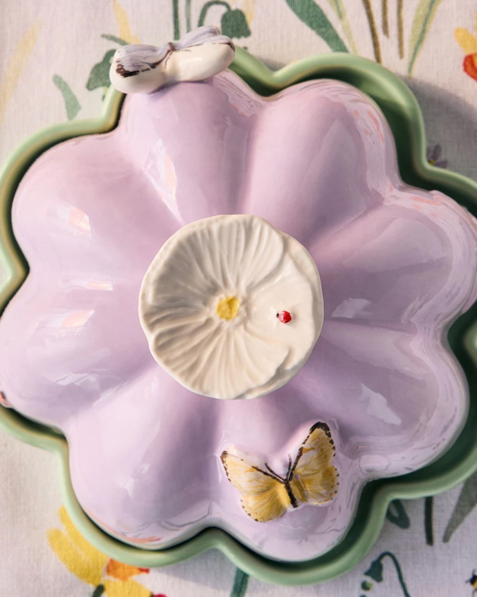 Wildflower Floral Butter Dish