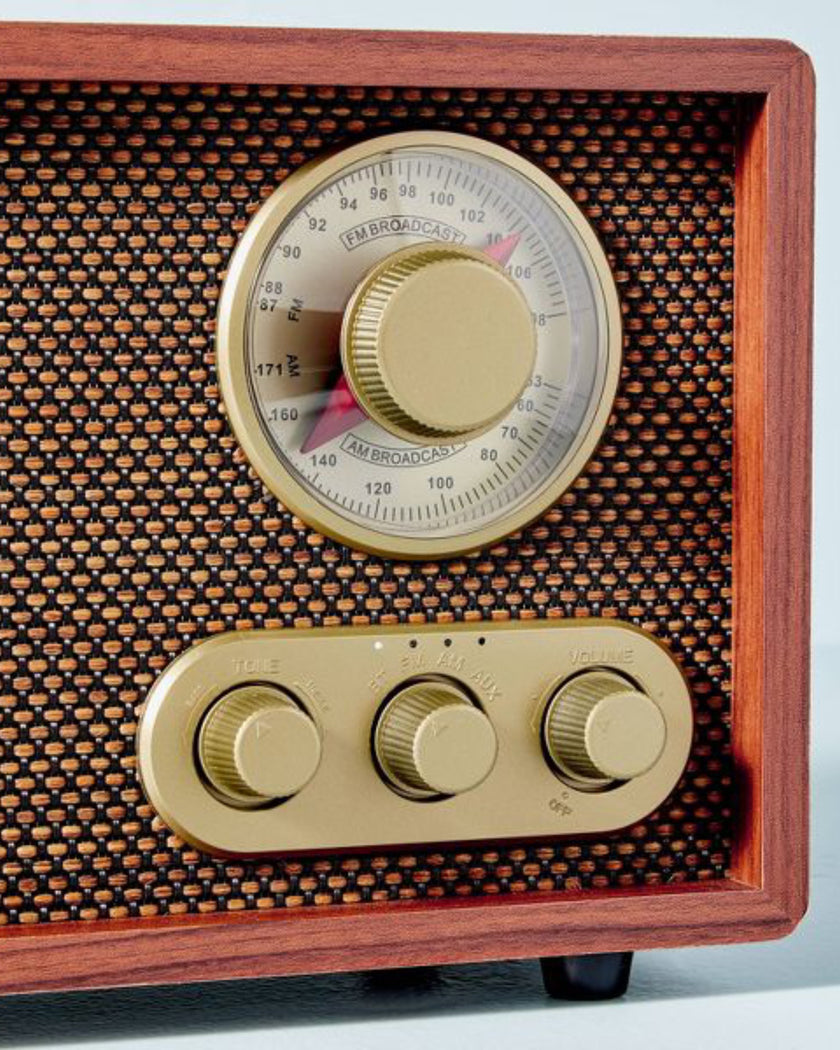 Portable AM/FM Bluetooth Radio Tonal Brown