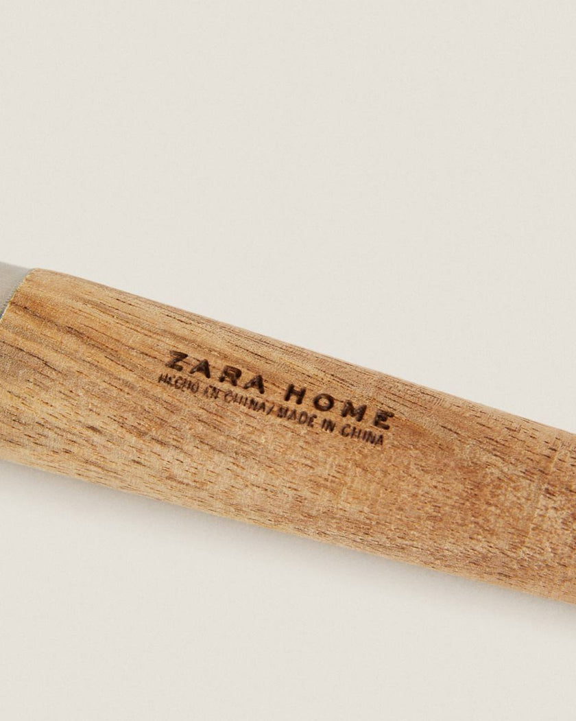 Steel and Acacia Wood Vegetable Peeler