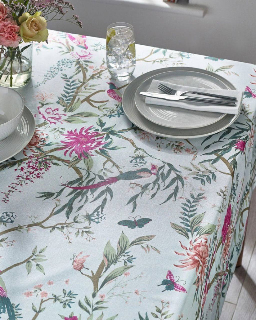 Allegra Floral Water Resistant Tablecloth (Round 160cm)