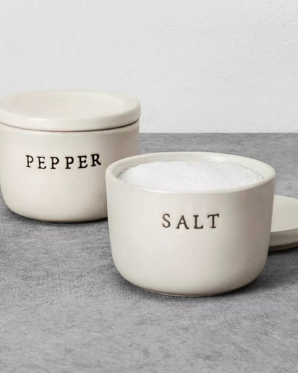Stoneware Salt Cellar Matte Cream