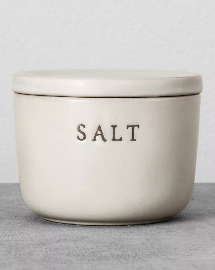 Stoneware Salt Cellar Matte Cream