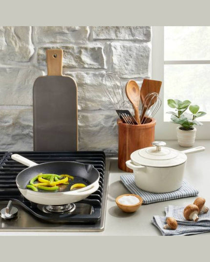 Enameled Cast Iron Skillet Sour Cream (25cm)