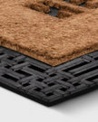 'Hello' Rubber Coir Doormat Natural/Black