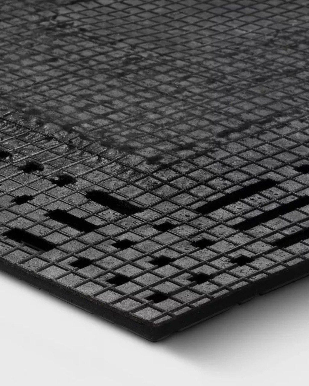 'Hello' Rubber Coir Doormat Natural/Black