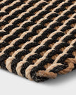 Rope Braided Basket Weave Doormat Black/Brown/Cream