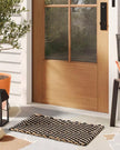 Rope Braided Basket Weave Doormat Black/Brown/Cream