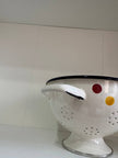 [imperfect] Polka Dot Enamel Colander