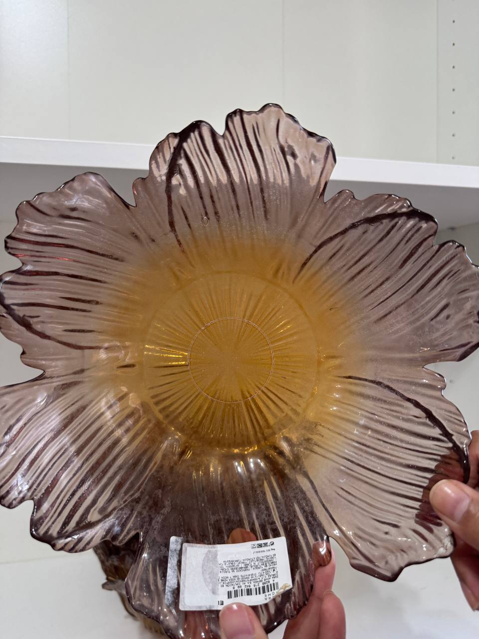 [imperfect] Flower Shaped Large Bowl in Orange