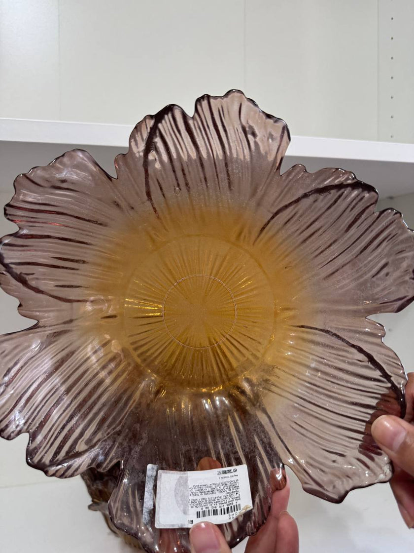 [imperfect] Flower Shaped Large Bowl in Orange