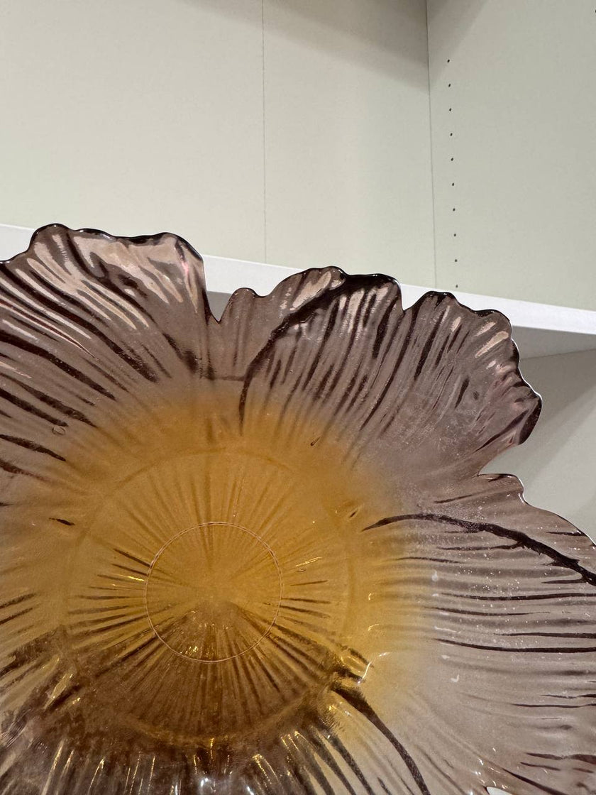 [imperfect] Flower Shaped Large Bowl in Orange