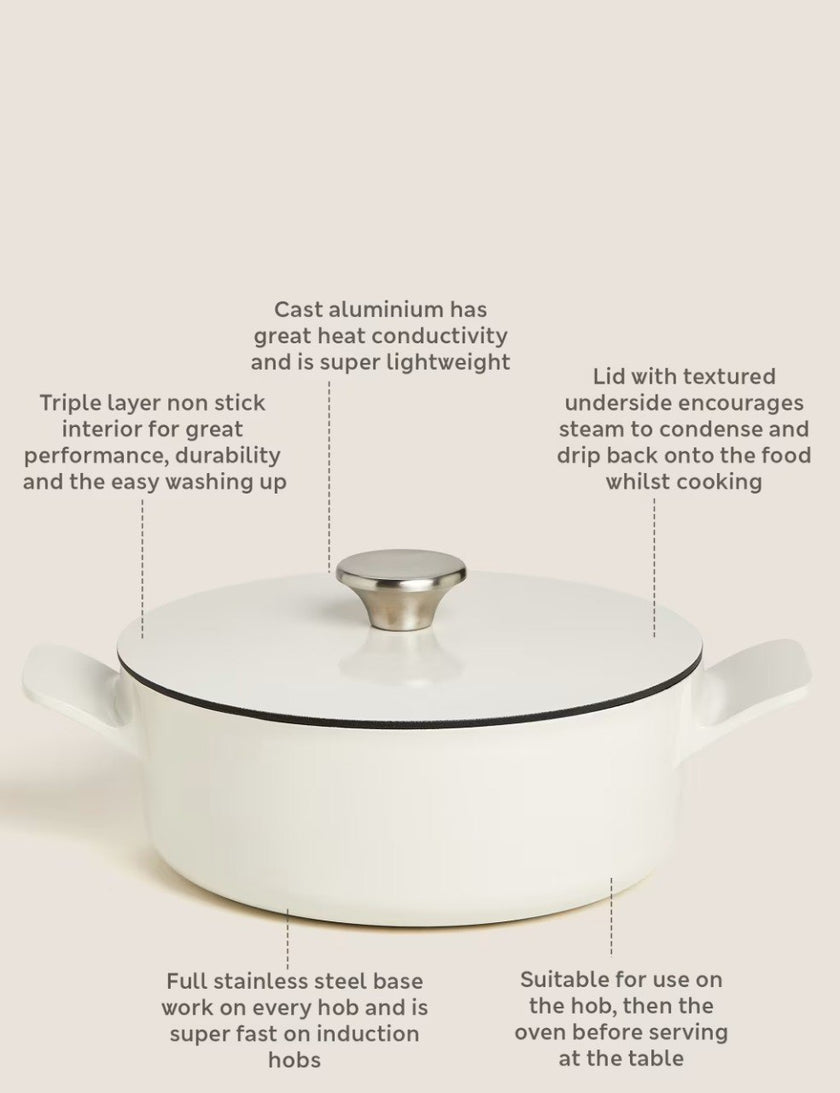 [imperfect] cast aluminium 3 litres casserole dish (A)