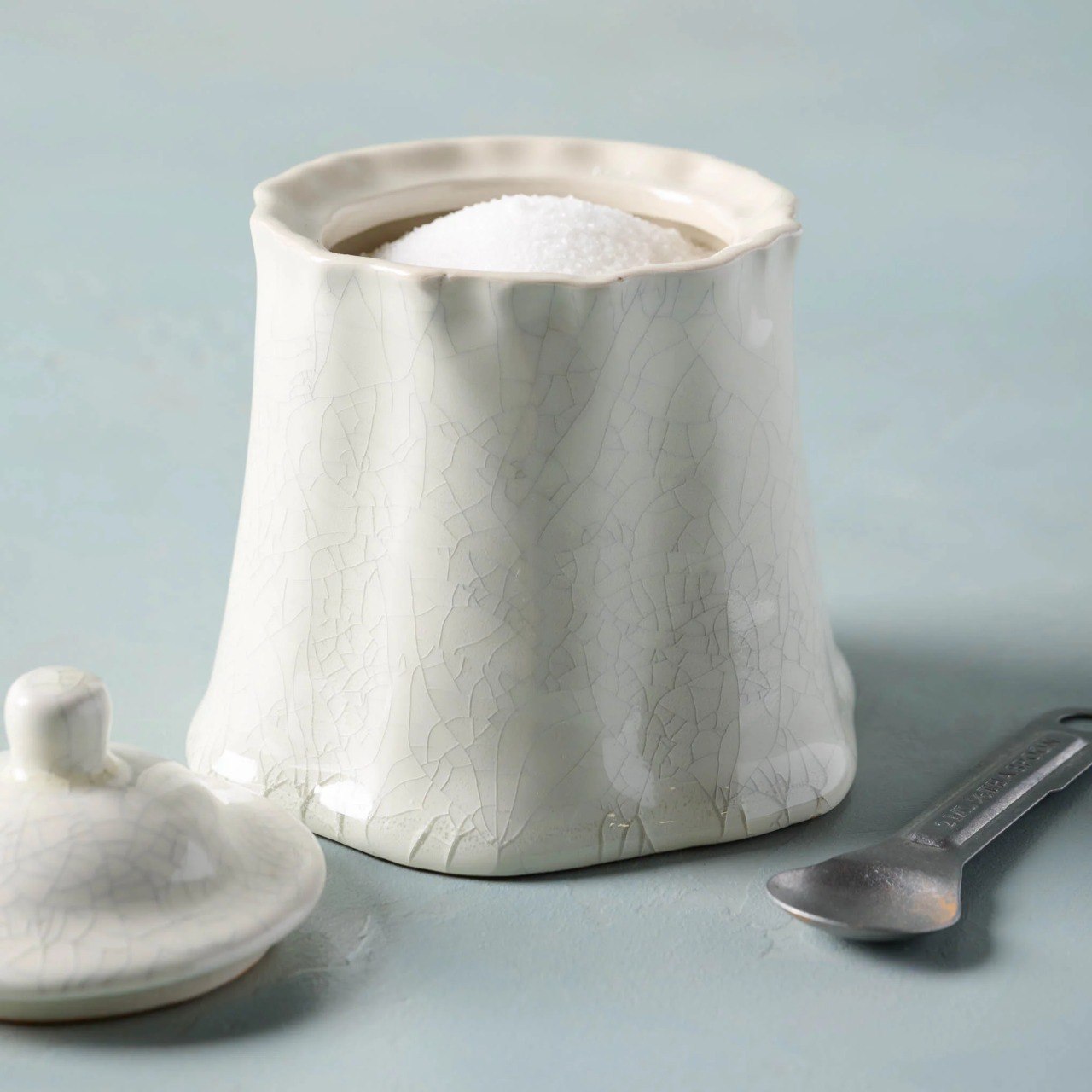 Vintage Inspired Crackle Sugar Canister