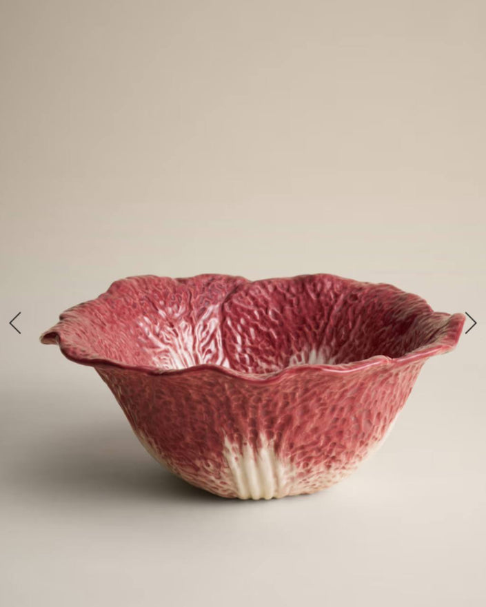 Pink Cabbage Large Serving Bowl