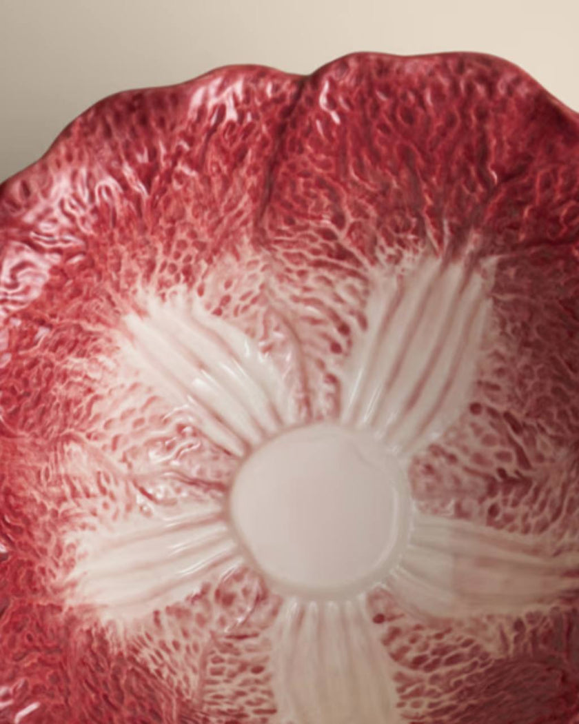 Pink Cabbage Large Serving Bowl