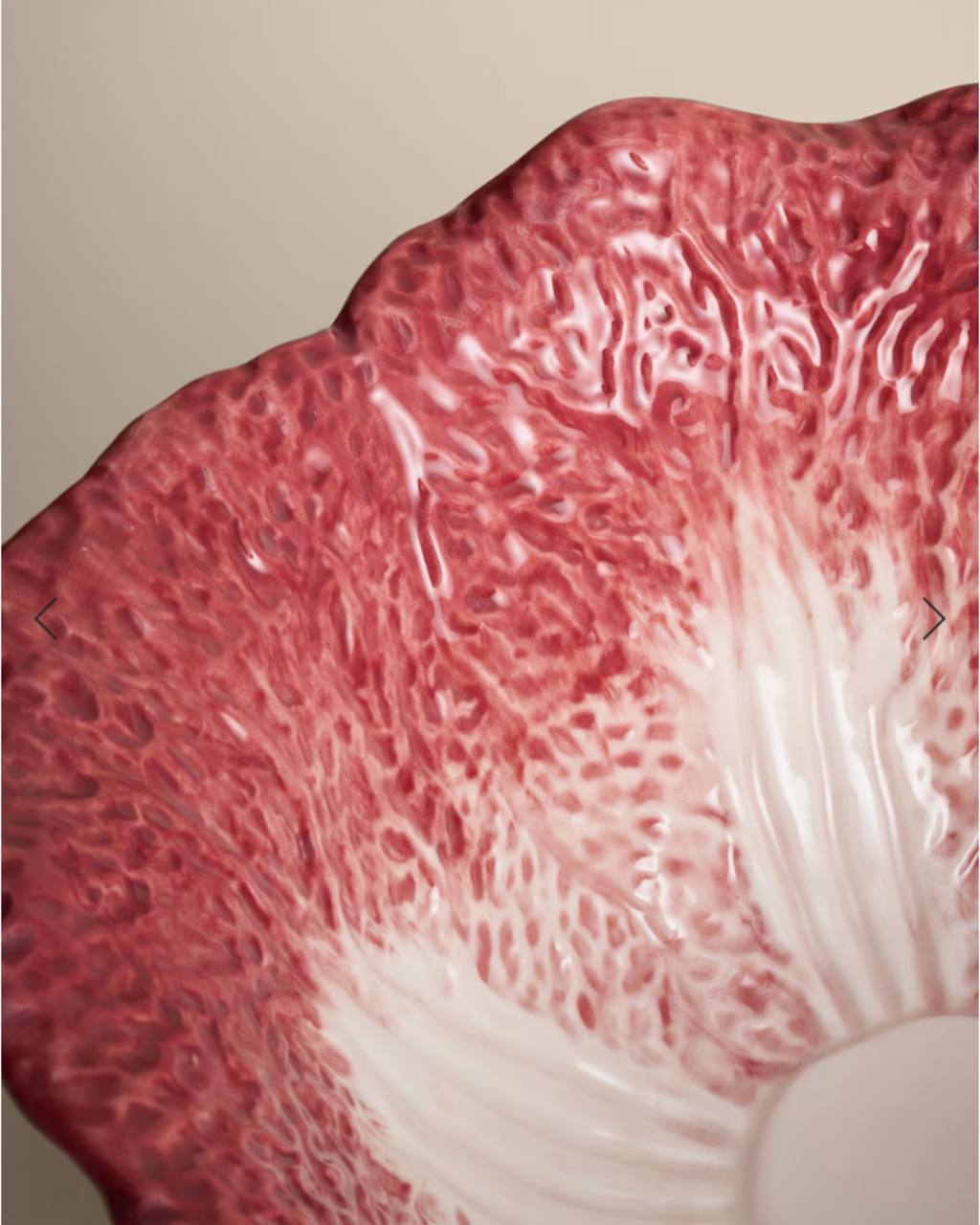 Pink Cabbage Large Serving Bowl