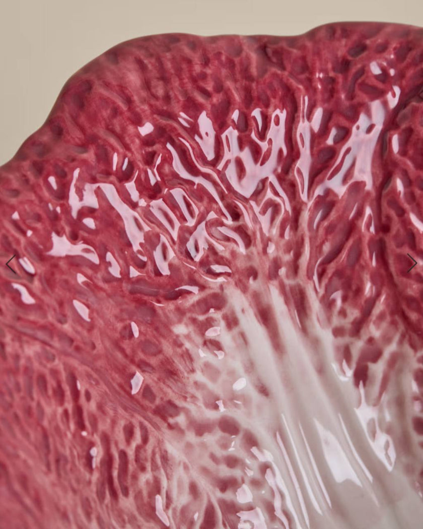 Pink Cabbage Large Serving Bowl