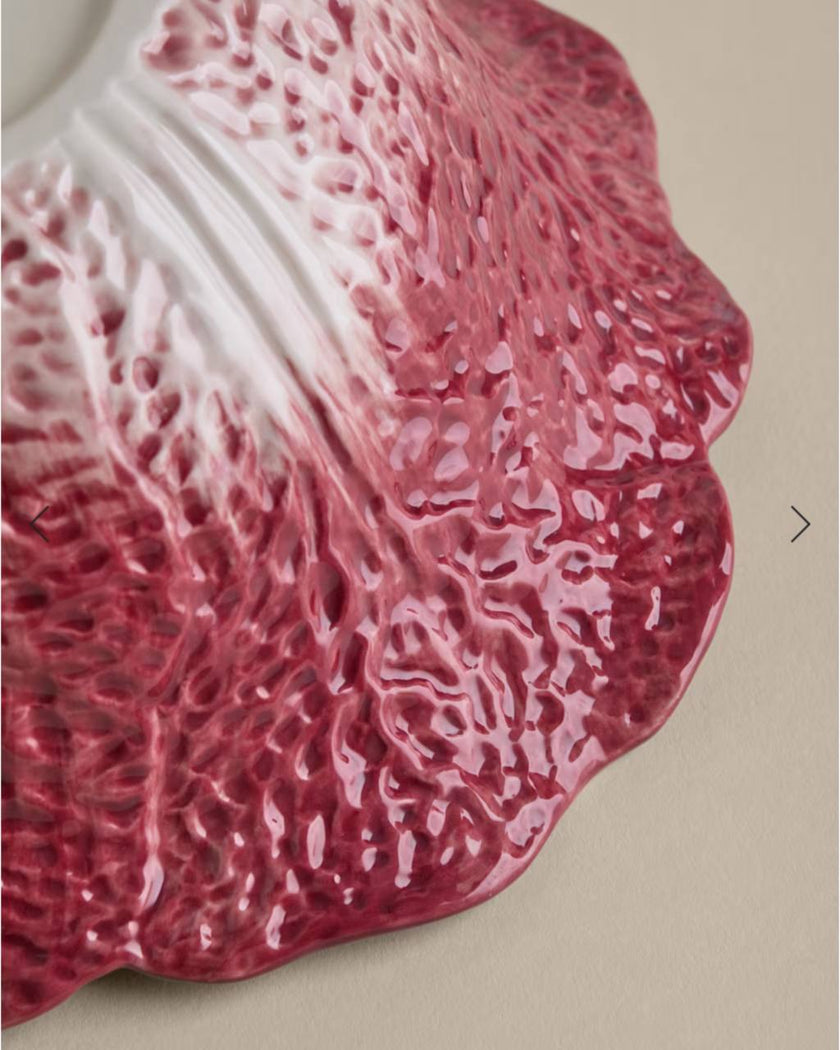 Pink Cabbage Large Serving Bowl