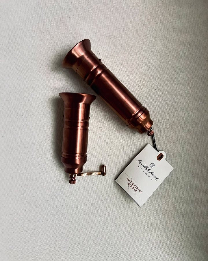 Salt and Pepper Crank Mill Grinder Copper Finish