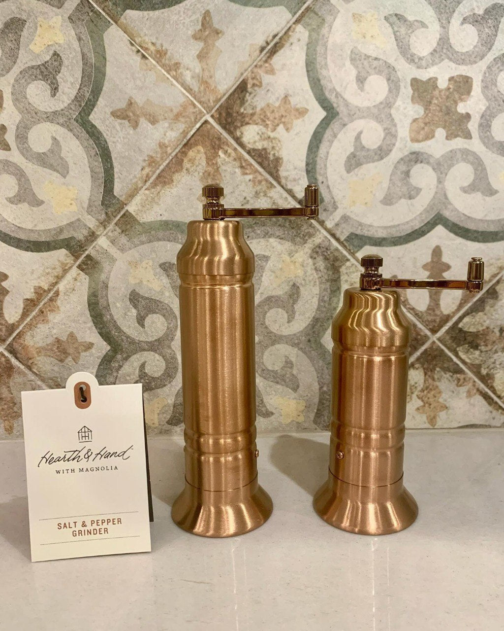 Salt and Pepper Crank Mill Grinder Copper Finish