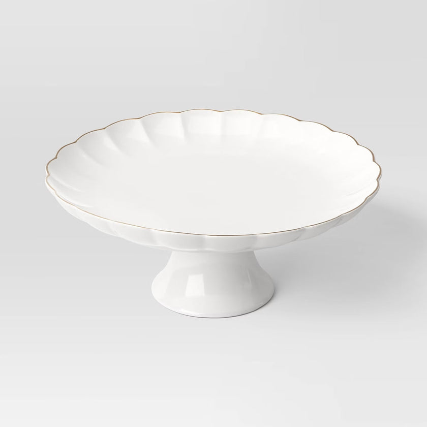 Ribbed Scallop Cake Stand