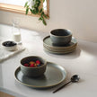 12pc Stoneware Tilley Dinnerware Set Olive Green