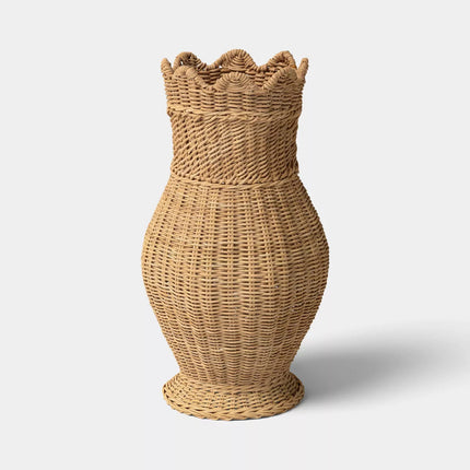 Scalloped Edge Woven Vase