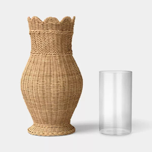 Scalloped Edge Woven Vase