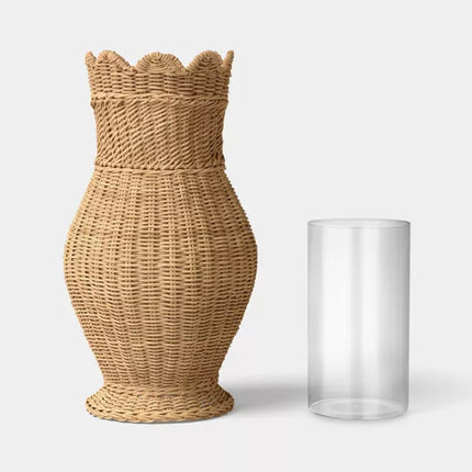 Scalloped Edge Woven Vase